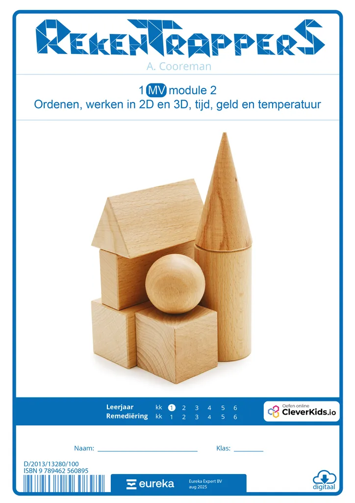 RekenTrapperS 1 MV mod 2 | Ordenen, werken in 2D en in 3D, tijd, geld en temperatuur