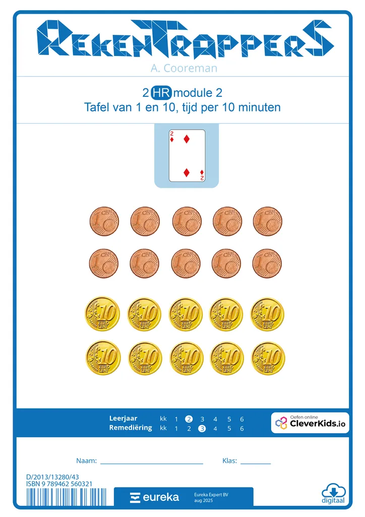 RekenTrapperS 2 HR mod 2 | Tafel van 1 en 10, tijd per 10 minuten